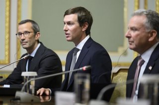 September 7, 2026, Kyiv, Kiev Oblast, Ukraine: U.S delegation lead by Jared Kushner, center, son-in-law of U.S President Trump, and Special Envoy Steve Witkoff, right, meeting with Ukrainian President Volodymyr Zelenskyy at the Mariinsky Palace, September