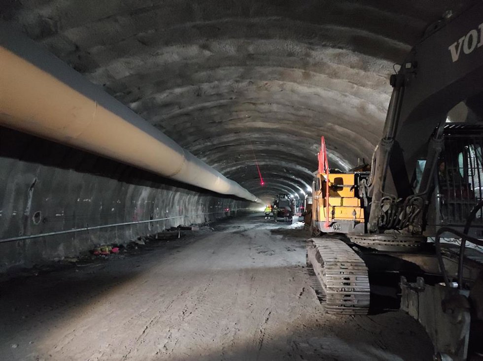 Archivo - Obras de construcción del túnel de Belate en Navarra.