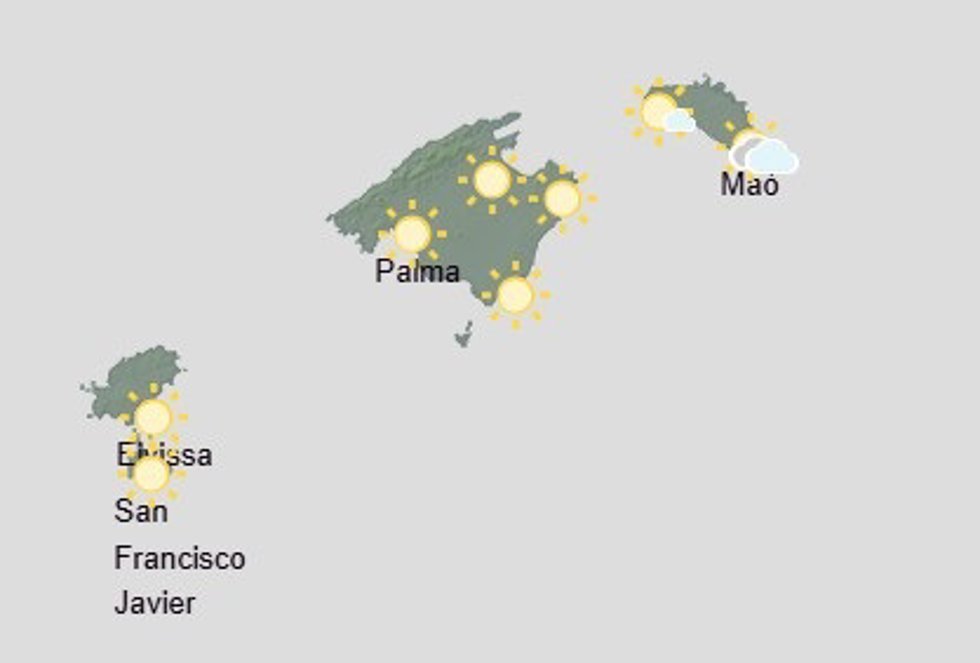 Predicción meteorológica para este domingo, 13 de septiembre, en Baleares: cielo poco nuboso o despejado