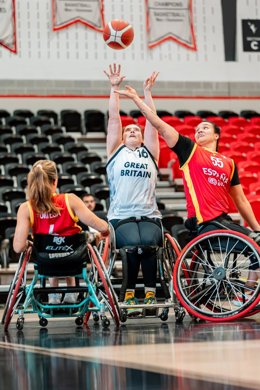 Imagen del partido entre España y Gran Bretaña del Mundial de Baloncesto en Silla de Ruedas 2026