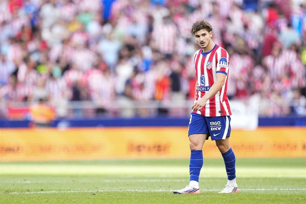 Julián Álvarez, durante un partido.