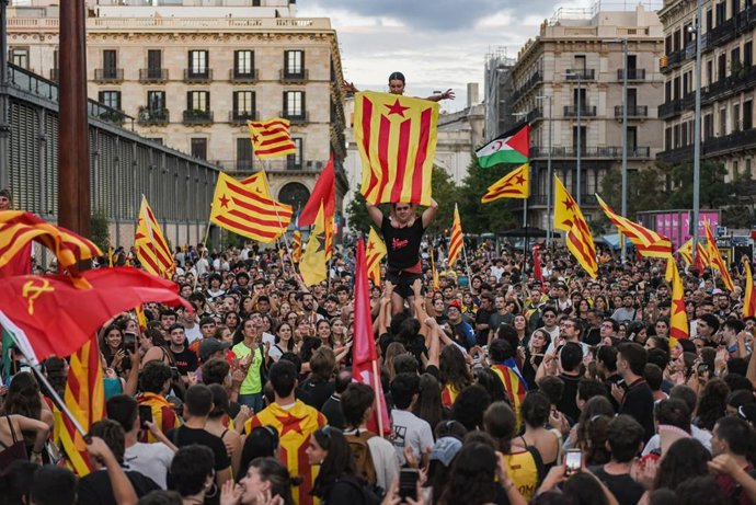Imatge de la manifestació de l'Esquerra Independentista amb motiu de la Diada de Catalunya