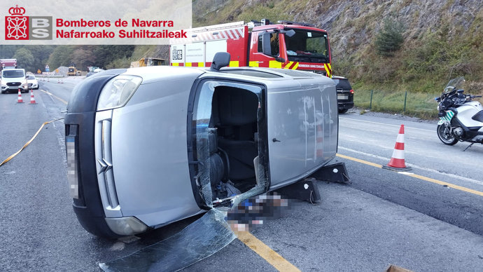 Imagen del vehículo accidentado.