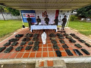 Material incautado a la guerrilla de las FARC en Colombia