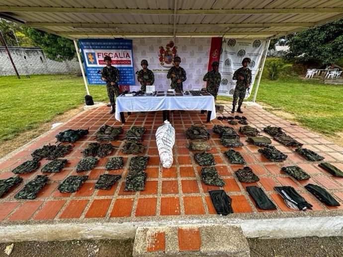 Material incautado a la guerrilla de las FARC en Colombia