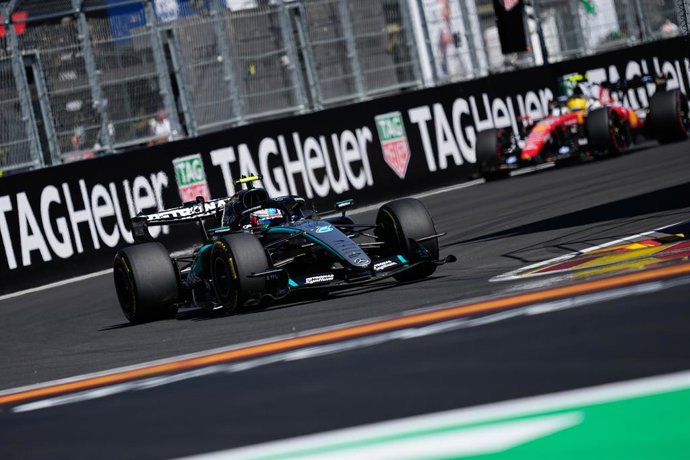 Andrea Kimi Antonelli of Italy driving the (12) Mercedes-AMG PETRONAS F1 Team W17 on track during the F1 Grand Prix of Spain at Madring on September 13, 2026, in Madrid, Spain.