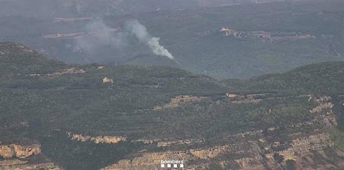 Imagen del incendio en Tagament