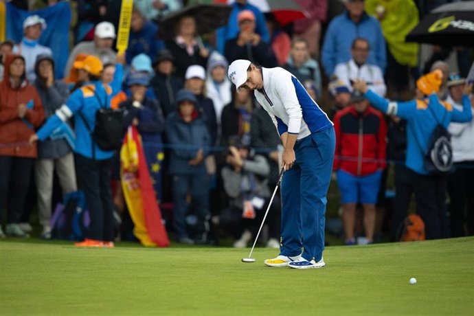 Carlota Ciganda durante la Solheim Cup 2026