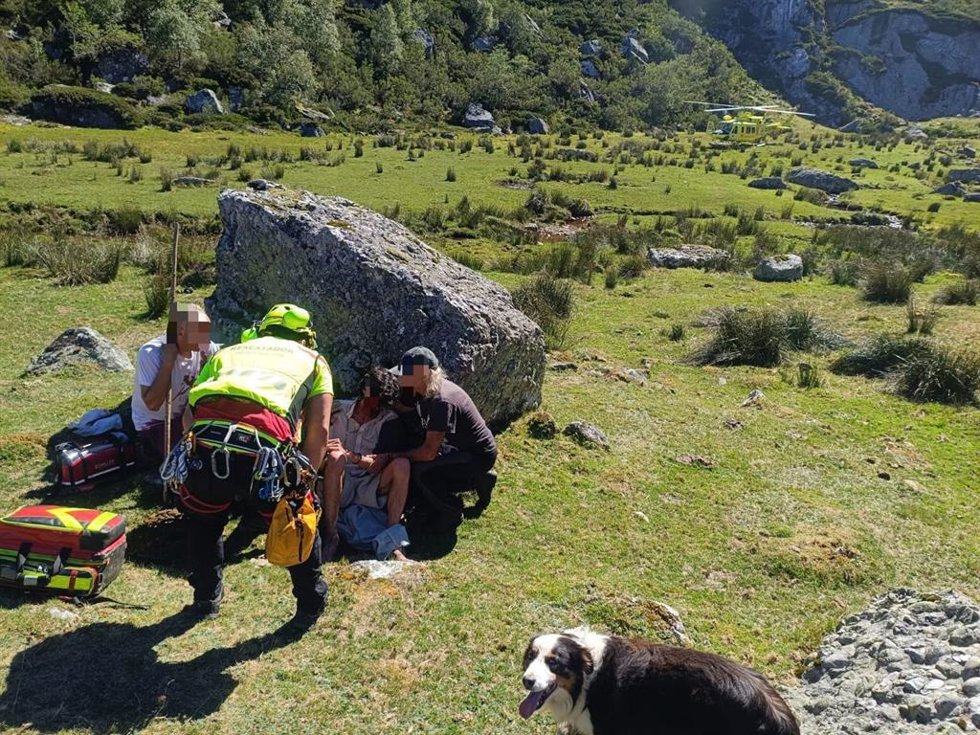 Rescatado en helicóptero un senderista madrileño desorientado en una canal de San Sebastián de Garabandal