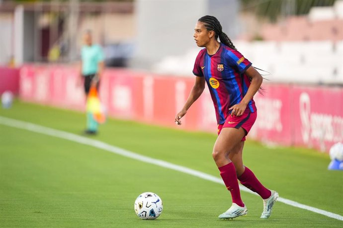 Esmee Brugts durante un partido del FC Barcelona