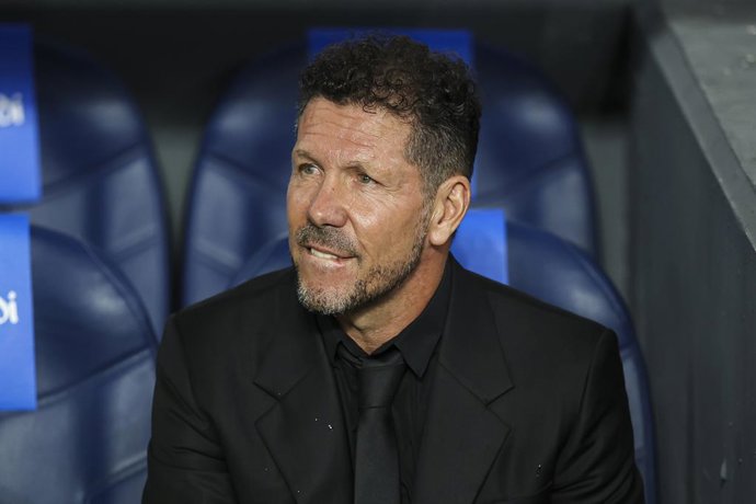 Diego Pablo Simeone, head coach of Atletico de Madrid looks on during the Spanish league, LaLiga EA Sports, football match played between Real Sociedad and Atletico de Madrid at Reale Arena stadium on September 13, 2026, in San Sebastian, Spain.