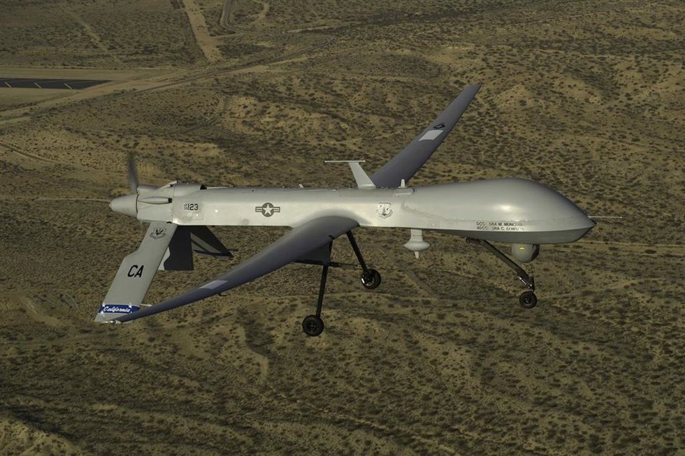 Archivo - Dron MQ-1 Predator del Ejército de Estados Unidos, en una fotografía de archivo