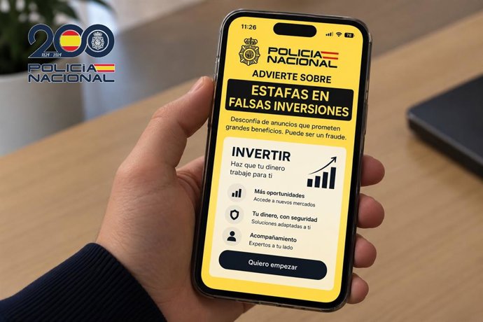 La Policía Nacional alerta sobre las falsas inversiones que utilizan la imagen de programas de TV para captar víctimas