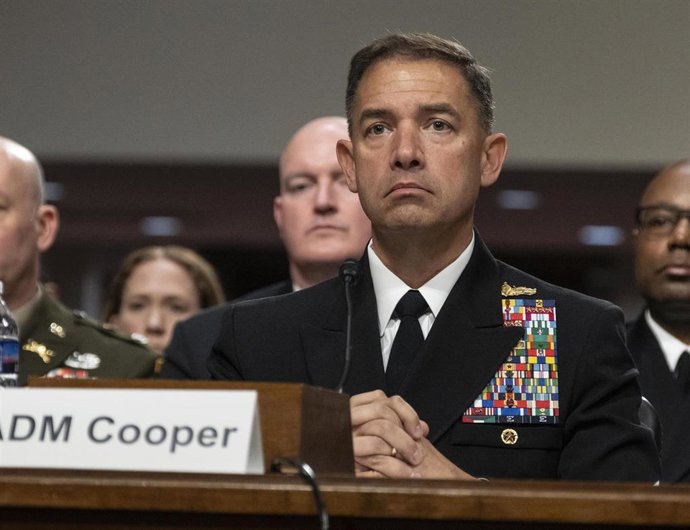 Archivo - El jefe del Mando Central de Estados Unidos (CENTCOM), Brad Cooper, durante una comparecencia ante el Congreso en mayo de 2026 (archivo)