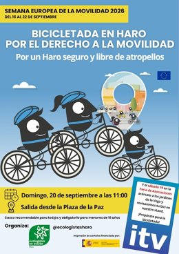 Ecologistas en Acción reivindica un Haro seguro y libre de atropellos en la Semana Europea de la Movilidad 2026