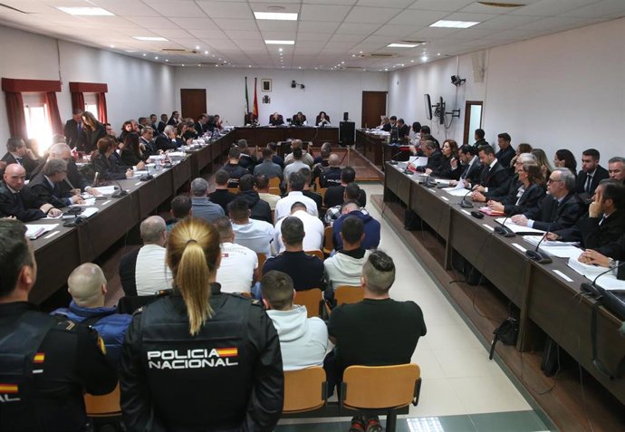 Archivo - Sala de la Audiencia de Algeciras (Cádiz) en el comienzo del macrojuicio contra el clan de Los Castañas. En abril del 2023 en Algeciras (Cadiz). ARCHIVO.