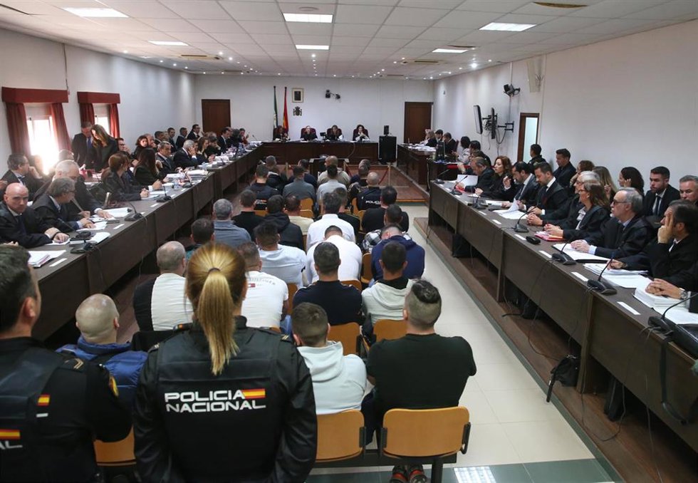 Archivo - Sala de la Audiencia de Algeciras (Cádiz) en el comienzo del macrojuicio contra el clan de Los Castañas. En abril del 2023 en Algeciras (Cadiz). ARCHIVO.