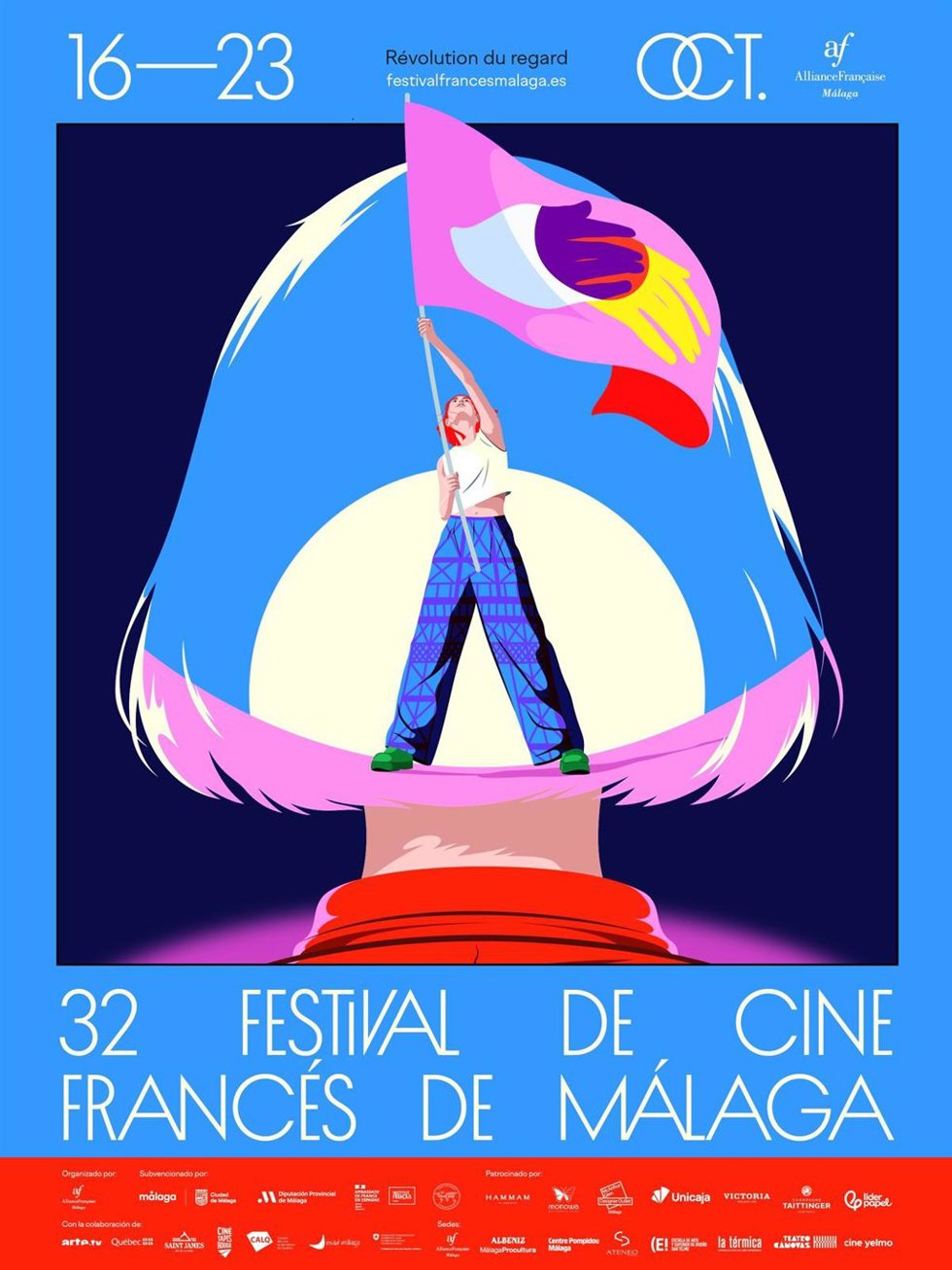 Cartel de la 32ª edición del Festival de Cine Francés de Málaga.