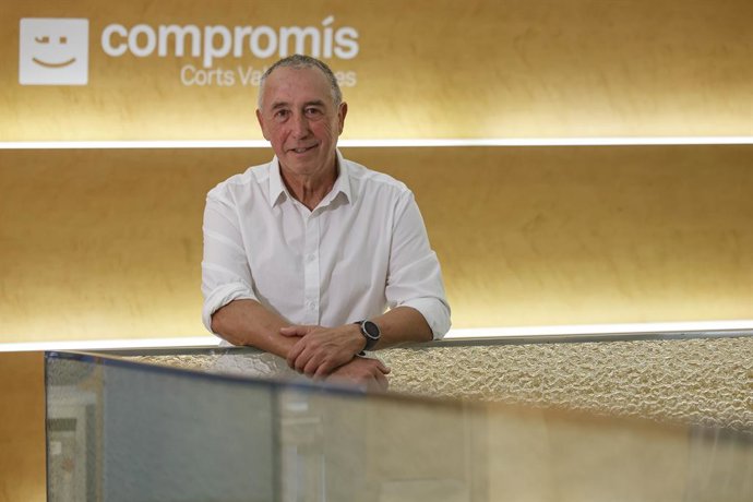 Archivo - Arxiu - El portaveu de Compromís en Les Corts, Joan Baldoví, durant una entrevista concedida a Europa Press, a 15 de juliol del 2026, a València