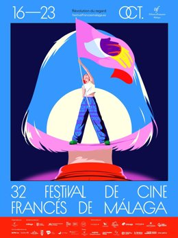 Cartel de la 32ª edición del Festival de Cine Francés de Málaga.