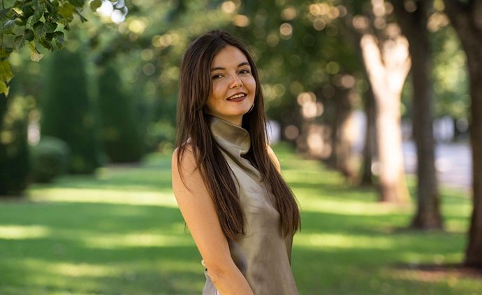 Ana María Amadoz, en la UPNA.