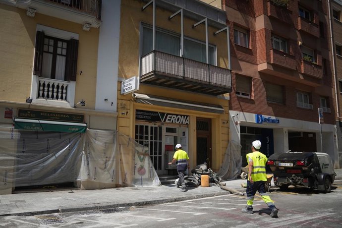 Archivo - Façana afectada per l'esvoranc al Putxet