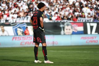 Futbol, Colo Colo vs Deportes Concepcion Fecha 23, Liga de primera 2026 El jugador de Colo Colo Vozinha es fotografiado durante el partido de la liga de primera disputado en el estadio Monumental David Arellano Santiago, Chile. 13/9/2026 Pepe
