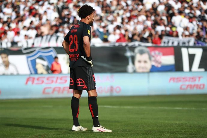 Futbol, Colo Colo vs Deportes Concepcion Fecha 23, Liga de primera 2026 El jugador de Colo Colo Vozinha es fotografiado durante el partido de la liga de primera disputado en el estadio Monumental David Arellano Santiago, Chile. 13/9/2026 Pepe