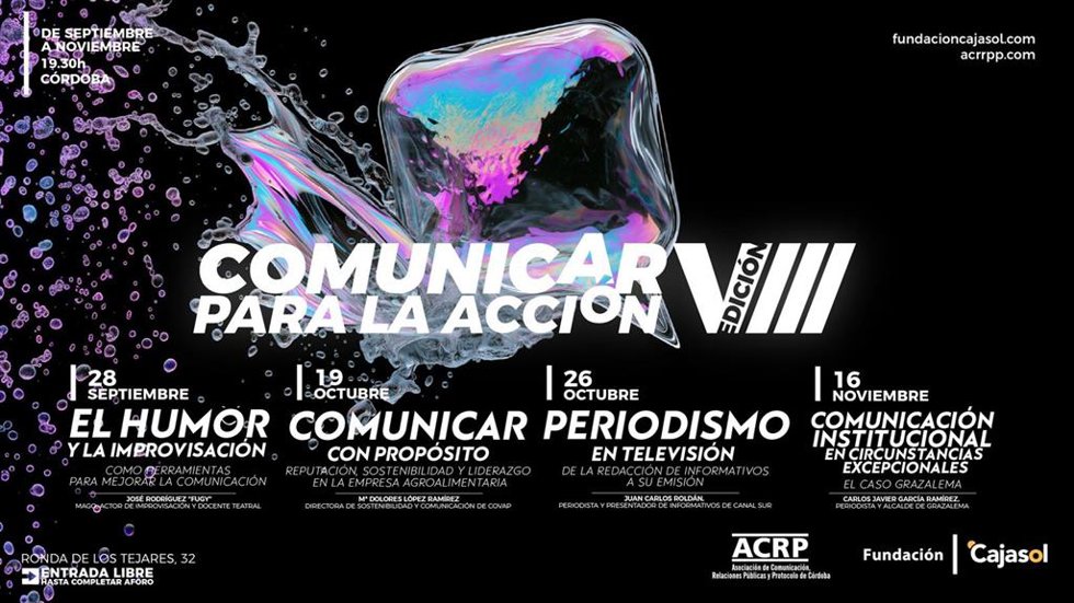 Cartel de 'Comunicar para la Acción'.