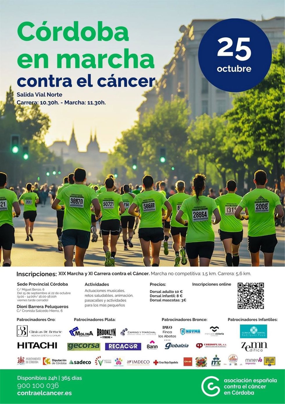 Cartel de la marcha contra el cáncer en Córdoba.