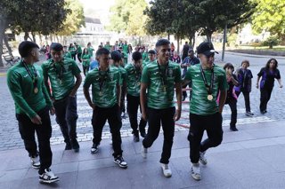Valparaiso, 25 de marzo 2026 Homenaje a plantel sub 20 de Santiago Wanderers, tras ganar la Copa Libertadores sub 20 2026,  en la Camara de Diputados  Sebastian Cisternas/Photosport