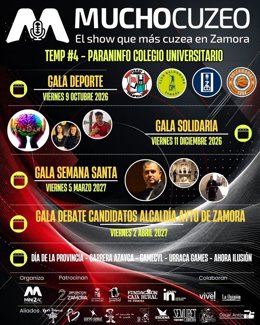 Cartel de la cuarta temporada del podcast 'Mucho cuzeo'.