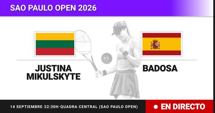 Justina Mikulskyte - Paula Badosa: resumen y estadísticas del partido de Dieciseisavos de final de Sao Paulo Open
