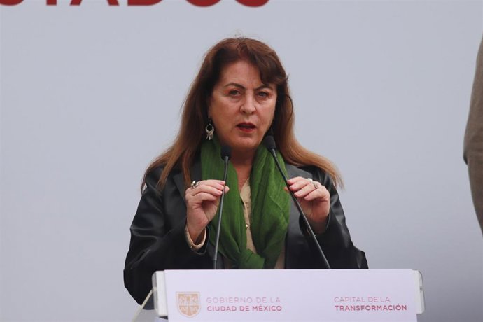 Archivo - La gobernadora del estado mexicano de Morelos, Margarita González Saravia, durante una rueda de prensa en noviembre de 2024 (archivo)