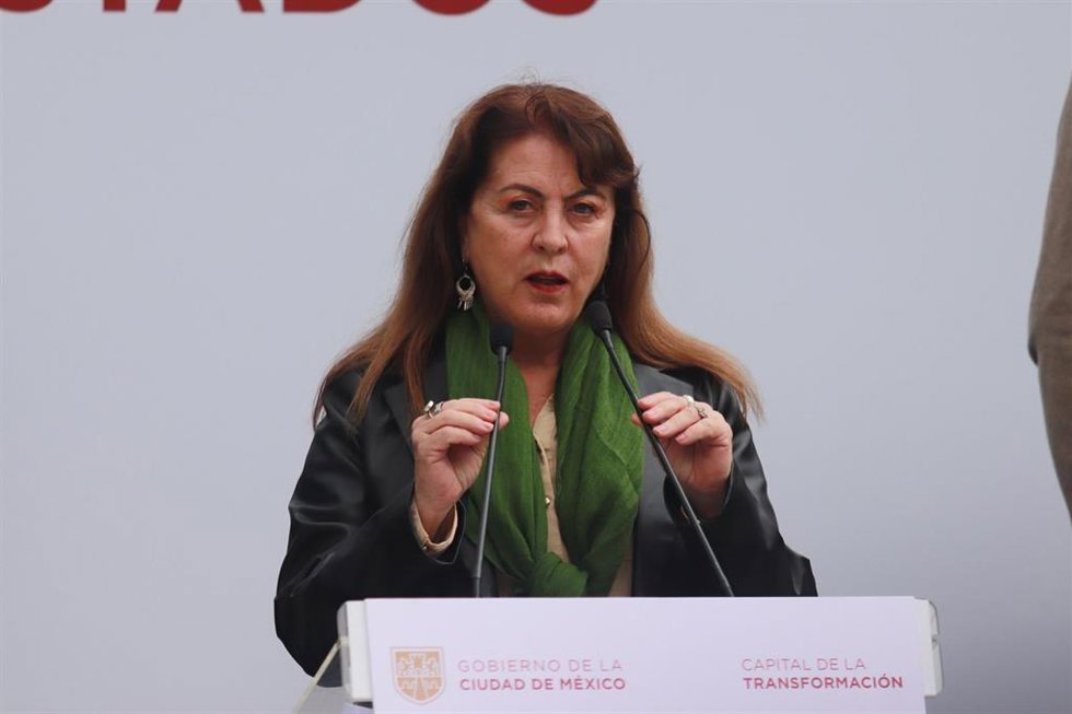 Archivo - La gobernadora del estado mexicano de Morelos, Margarita González Saravia, durante una rueda de prensa en noviembre de 2024 (archivo)