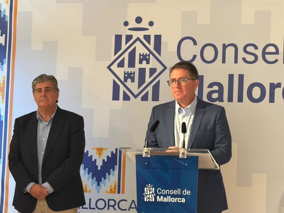 El conseller de Turismo del Consell de Mallorca, Guillem Ginard, en rueda de prensa.