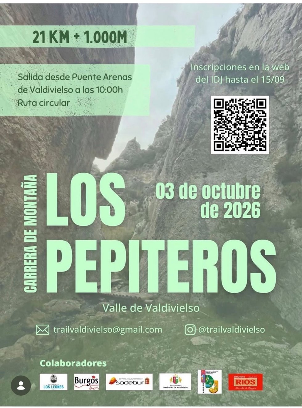 Cartel de la primera carrera de Los Pepiteros, que tendrá lugar el 3 de octubre.