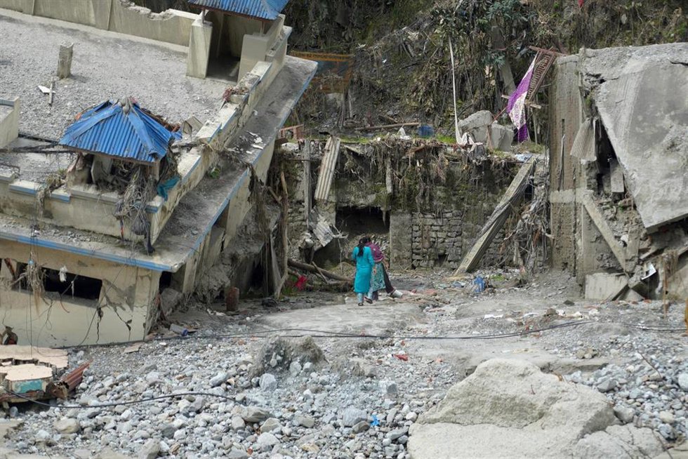 Destrucción en Nuwakot a causa de las inundaciones registradas el 26 de agosto en el norte de Nepal, cerca de la frontera con China (archivo)