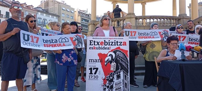 Inquilinos de Testa y el sindicato LAB convocan una manifestación en Pamplona por el derecho a la vivienda.