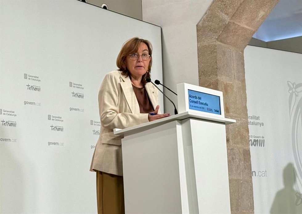 La portavoz del Govern y consellera de Territorio, Sílvia Paneque, en rueda de prensa tras la reunión del Consell Executiu.