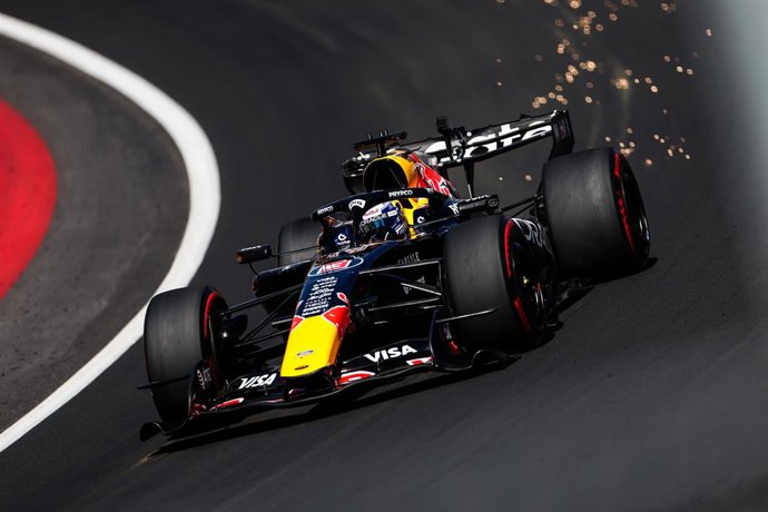 03 VERSTAPPEN Max (Holanda), Red Bull Racing Ford RB22, ação durante o Grande Prêmio da Espanha de Fórmula 1 de 2026, 14ª etapa do Campeonato Mundial de Fórmula 1 de 2026, de 11 a 13 de setembro de 2026, no Circuito de Madrid, em Madri, Espanha — Foto: Er