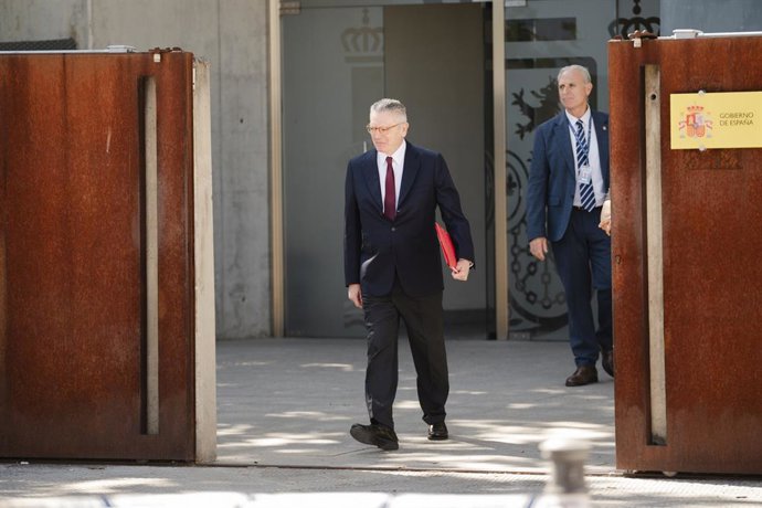 El exministro de Justicia Alberto Ruiz-Gallardón a su salida de la Audiencia Nacional, a 15 de septiembre de 2026, en San Fernando de Henares, Madrid (España). Gallardón, ministro de Justicia durante el primer mandato de Mariano Rajoy y presidente de la C