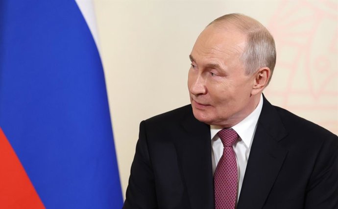 11 de setembro de 2026, Índia, Nova Délhi: O presidente russo, Vladimir Putin, participa de uma reunião com o presidente egípcio, Abdel Fattah el-Sisi, à margem da Cúpula do BRICS de 2026, em Nova Délhi. Foto: Kristina Solovyova/Kremlin /dpa - ATENÇÃO: us