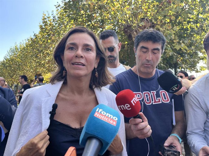 La diputada y candidata del PRC a la Presidencia de Cantabria, Paula Fernández, en la festividad de la Bien Aparecida