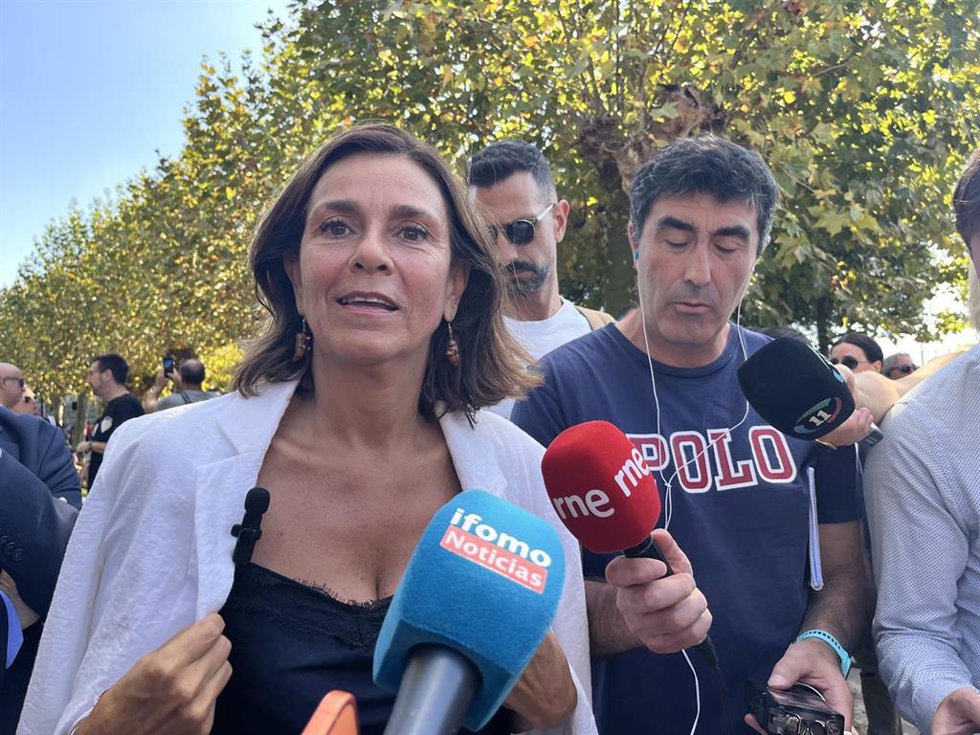 La diputada y candidata del PRC a la Presidencia de Cantabria, Paula Fernández, en la festividad de la Bien Aparecida