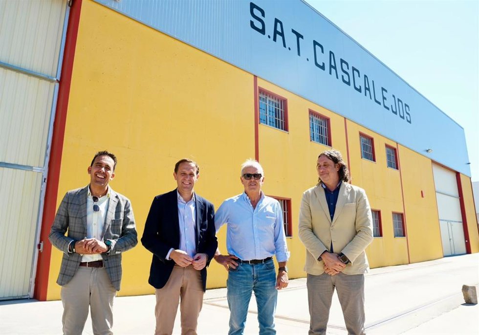 Íscar, durante la visita a Cascalejos.