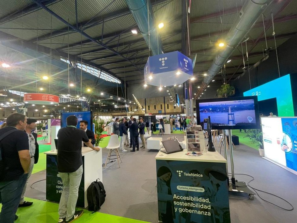 Expositor de Telefónica en el Foro de Inteligencia y Sostenibilidad Urbana Greencities