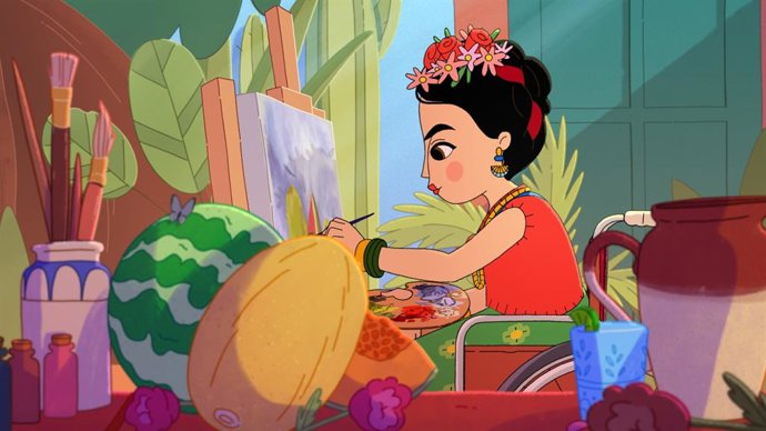 Imagen de '¡Hola, Frida!', de Karine Vézina y André Kadi.
