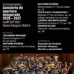 Programa del concierto.