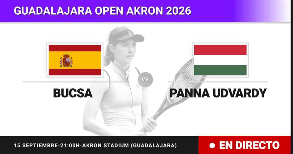 Cristina Bucsa - Panna Udvardy: resumen y estadísticas del partido de Octavos de final de Guadalajara Open Akron